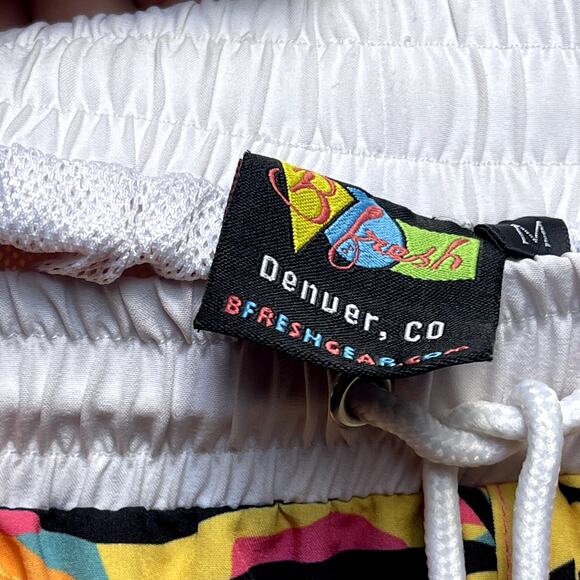 B Fresh Summer Jam 80's Style Swim Trunks Medium - Picture 3 of 3